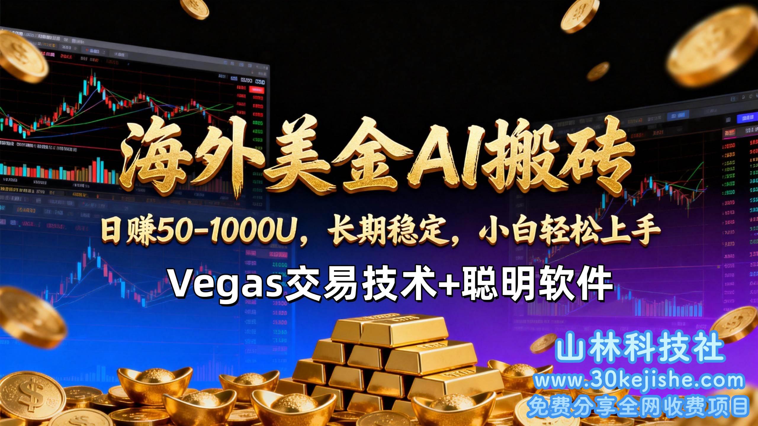 （第120期）【海外美金AI搬砖】Vegas交易技术+聪明软件，日赚50-1000U，长期稳定，小白轻松上手！-山林科技社