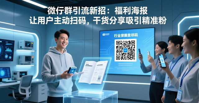 微信群引流新招：福利海报让用户主动扫码，干货分享吸引精准粉！-山林科技社