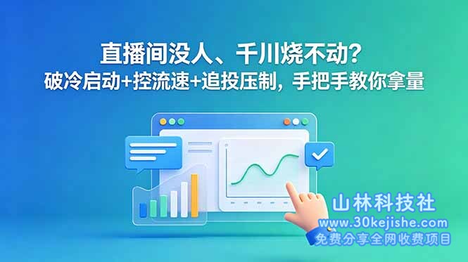 （第97期）直播间没人、千川烧不动？破冷启动+控流速+追投压制，手把手教你拿量！-山林科技社