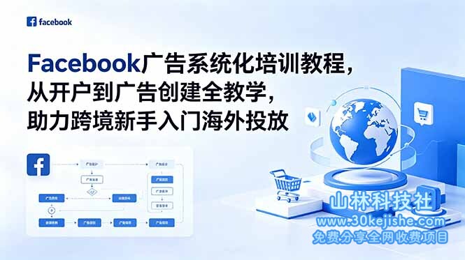 （第139期）Facebook广告系统化培训教程，从开户到广告创建全教学，助力跨境新手入门海外投放！-山林科技社