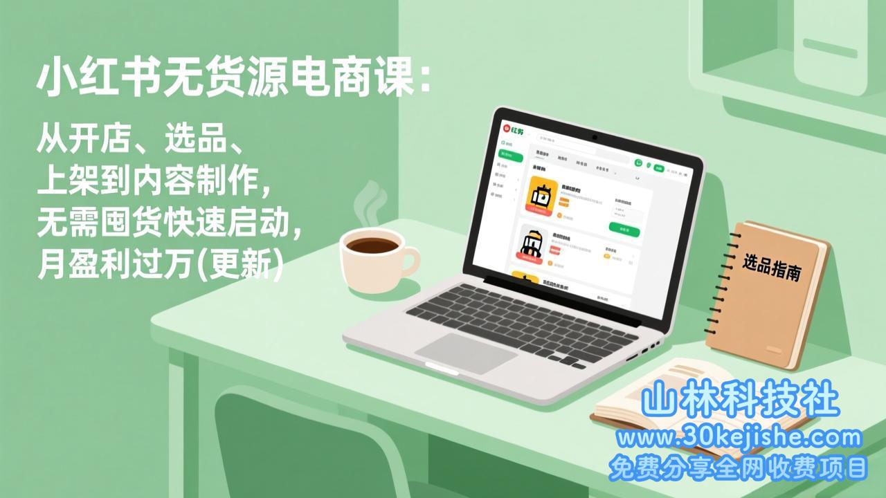 （第114期）小红书无货源电商课(6月22更新)：从开店、选品、上架到内容制作，无需囤货快速启动，月盈利过万！-山林科技社