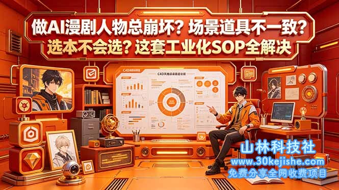 （第84期）做AI漫剧人物总崩坏？场景道具不一致？选本不会选？这套工业化SOP全解决 (更新)！-山林科技社